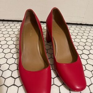 Mansur Gavriel Vibrant Red Heels